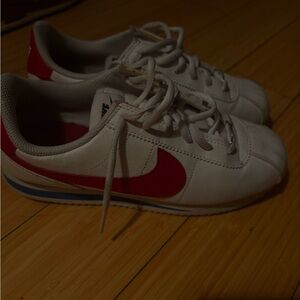 Nike Red and White Athletic Shoes